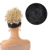 GWAWG Messy Bun Short Curly Ponytail Extension Synthetic Hair Scrunchies