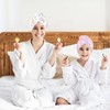 WAWSAM Pack of 2 Hair Turban Girls Turban Towels with