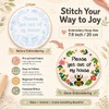 Nuberlic Please Get Out of My House Embroidery Kit, Stitch