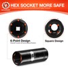 1/2 Inch Drive 6-Point Deep Socket, 24mm Deep Impact Socket,
