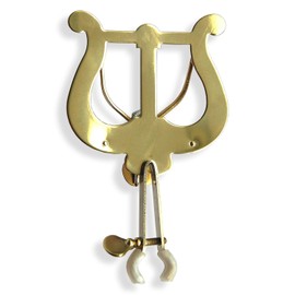 Soundman Marching fork for French horn (colour: gold) – practical music holder for marching parades – stable hold with easy attachment