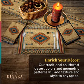 Kinara Diamond Arrow Table Runner – Southwestern Native American Design – Beautiful and Unique Pattern – Fine Weaving 12.25x72 inch.