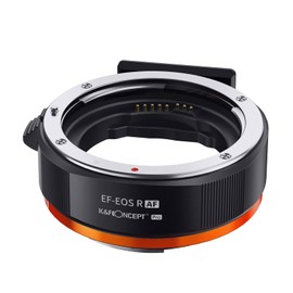 K&F Concept Electronic Mount Adapter, EF-EOS R, AF Function, Autofocus, Canon EF/EF-S Mount Lens to Canon RF Mount, Electronic Contacts, Tripod Mount, Image Stabilization, EXIF Data Recording