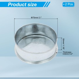 PATIKIL 3 Inch Metal Tee Cap, 2 Pcs Galvanized Steel Duct End Cap Dry Vent Cover Ducting Sealing Tee Plug for HVAC Systems Indoor and Outdoor Use