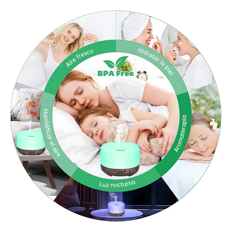 Difusor De Aceites Esenciales Aromas Humidificadores Casa