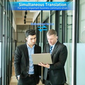 Gotrain Voice Translator Earplugs, Support 138 Languages, Real Time, High Accuracy, Voice Translator, Ergonomic Design (Color)