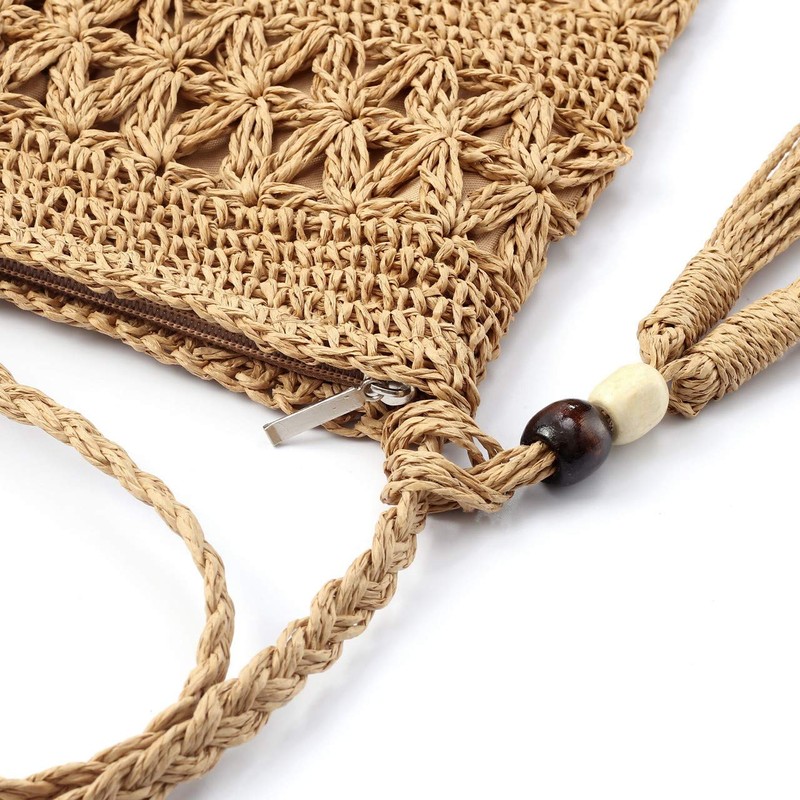 CHIC DIARY Small Straw Bag Women's Straw Shoulder Bag Summer