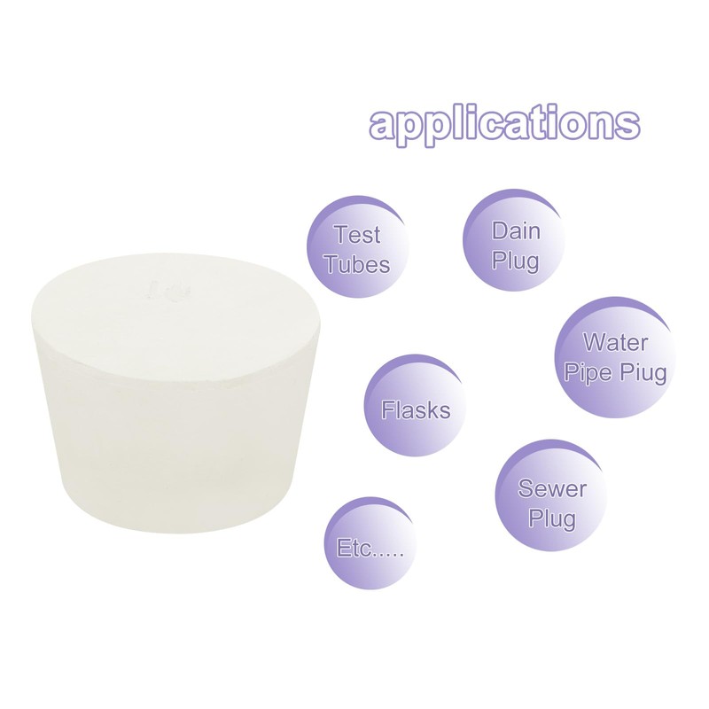 sourcing map Rubber Tapered Plug 46mm to 56mm Solid Test