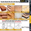 3Pcs Double Beading Router Bits 1/2" Shank,Cutting Height 3/4",7/8",1-3/8" Pair