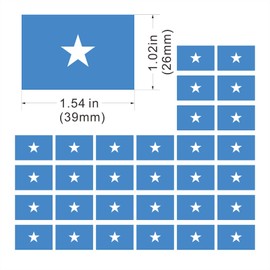 Womaha 30 Temporary Somalia Flag Tattoos Fans Face Tattoo Stickers for Adults Kids Group Activity Props