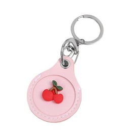 mujina mj-1223 Airtag Protective Case, Key Holder, Leather, Lightweight, Anti-theft for Kids, Pink