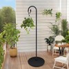 63 Inch Shepherds Hooks for Outdoor Indoor with Round Base