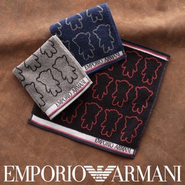Emporio Armani 02340016 Emporio Armani Silhouette, Manga Bear, 100% Cotton, Mini Towel, Hand Towel, Handkerchief, Brand, Present, Gift, Transfer, Farewell, 98.black