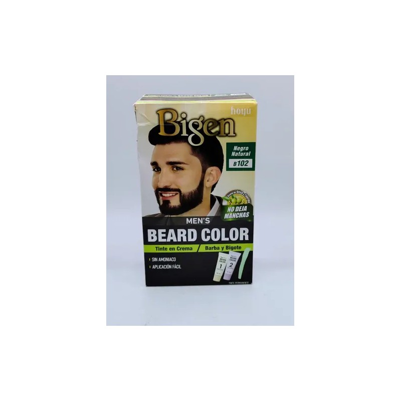 Tinte para caballero Bigen Men barba negro natural 40g