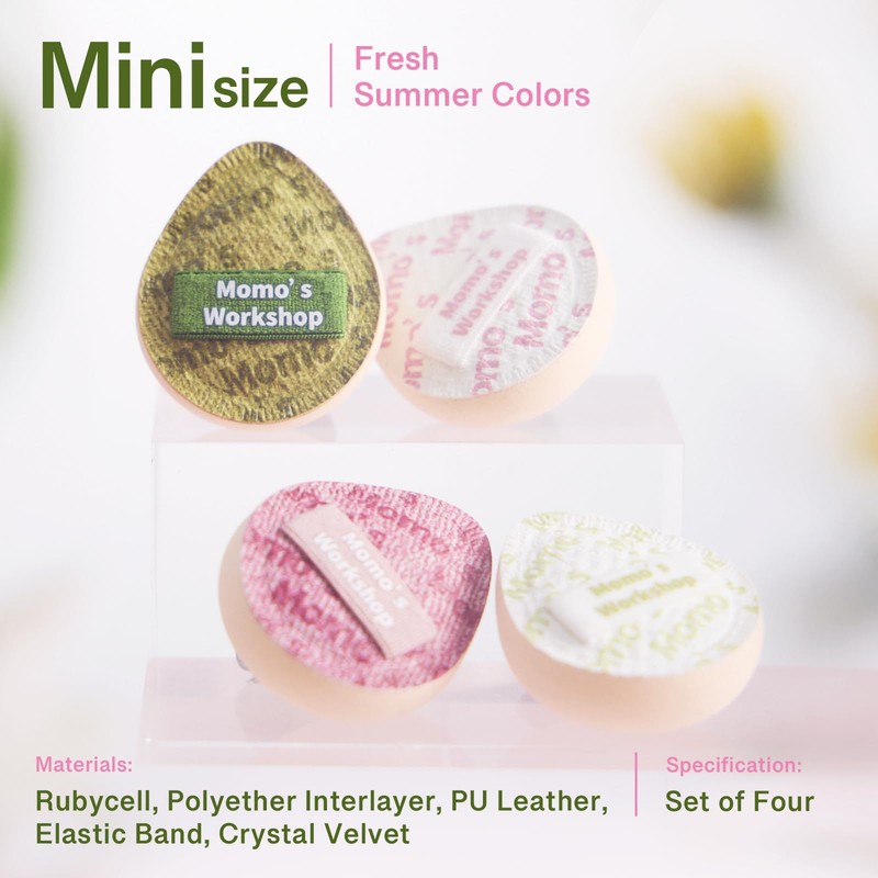 MoMo's Workshop 2pcs Powder Puff, Makeup Sponge for Liquid Foundation,
