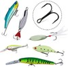 180pcs/Box Treble Fishing Hooks Sharp Round Bend Treble Hooks Strong