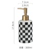 Queen-b Soap Dispenser, Checkered Pattern, Stylish, Cute, Bathroom, Manual, Liquid