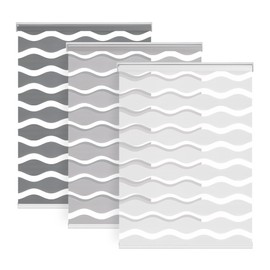 LazBlinds No Drill Cordless Zebra Blinds, 36" W x 48" H, White