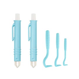 Nepfaivy Tick Tweezers for Dogs Cats Humans - Set of 3 Tick Hooks and Set of 2 Tick Tweezers for Children and Pets, Simple and Safe Tick Remover for Ticks of Any Size