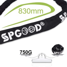 SPGOOD Bike Locks Heavy Duty/Bicycle Chain/Cycling Lock (14 Colors) 5-Digits Codes Resettable 100,000 Codes for Bike Cycle, Moto, Door, Gate Fence 830mm Length (Black)