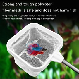 Mini Aquarium Square Fishing Net with Suction Cup Extendable Long Handle Fishing Gear for Catching Fish Shrimp Tank Clean Accessories