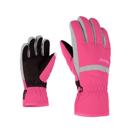 Ziener Lejano Children's As(r) Gloves, Junior Ski Gloves, Winter Sports | Waterproof, Breathable, Pop Pink, 5