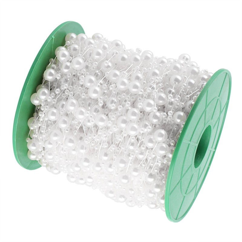 Faux Pearl Bead String Artificial Beading Accessories DIY Bouquet Clothes
