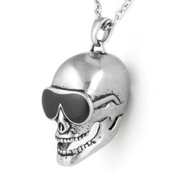 Controse Skull necklace sunglass black epoxy stainless steel pendant necklace by controse