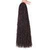 Leeven 24 Inch Pre-twisted butterfly locs crochet hair Black Brown