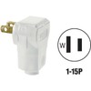 Leviton 15 Amp, 125 Volt 2-Pole 2-Wire, Non-Polarized Angle Plug,