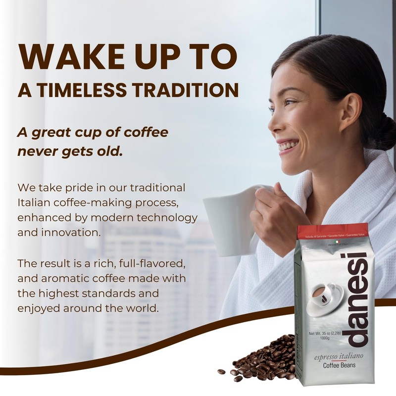 Danesi Caffe Italian Whole Coffee Beans - Espresso Coffee Beans