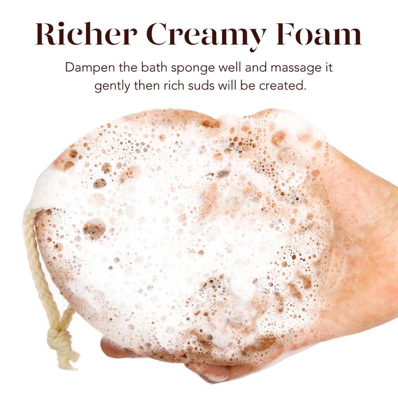 BAIMEI IcyMe Bath Sponge, Sponge Loofah Body Scrubber, Shower Pouf