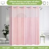 WONICY Extra Long No Hook Shower Curtain with Snap in