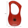 BGMUSER Lyre Harp 7 Strings with Bag,Tuning Wrench,Metal Strings, Mahogany