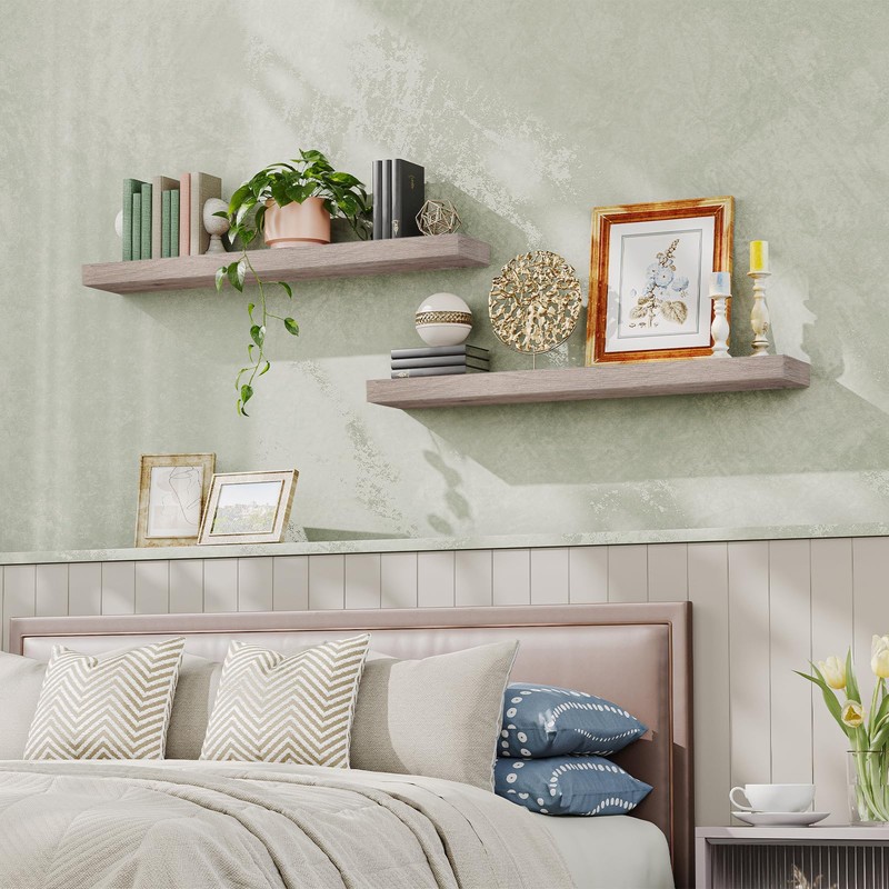 HOOBRO Floating Shelves, Wall Shelf Set of 2, 47.2 Inch
