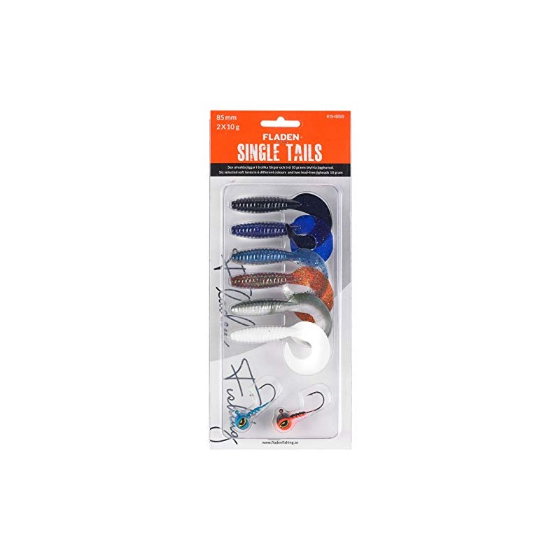 FLADEN Fishing SOFT BAITS - Quality SINGLE CURLY TAILS Assortment