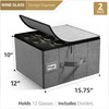 Sorbus Stemware Storage Cases Hard Shell, Wine Glass Storage Box
