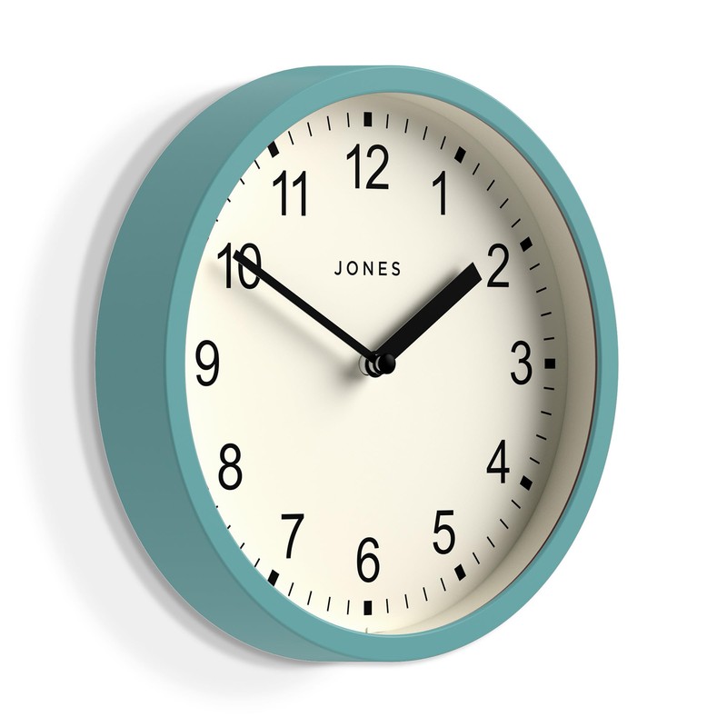 JONES CLOCKS® Spin Wanduhr | Kleine Moderne runde Uhr |