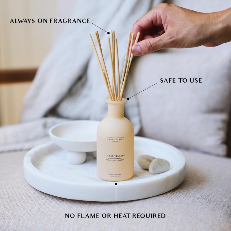 Benevolence LA Reed Diffuser - Orange, Cedarwood & Clove |