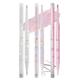 FOMIX Double Ended Eyeliner Teardrop Bag Highlight Shadow Makeup Pen Waterproof Gel Eyeliner - 05 Sakura (Glitter)