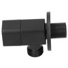 Square Angle Stop Valve, G1/2" Brass Matte Black Shut Off