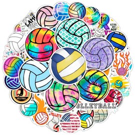 100 PCS Cute Volleyball Stickers, Water Bottle Stickers for Kids Teens, Waterproof Vinyl Laptop Kids Stickers for Laptop, Bumper, Skateboard, Guitar