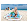 Inflatable Baby Splash Mat with Backrest & Fun Stackable Rings