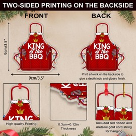 MUCHNEE BBQ Christmas Ornament 2024, Barbeque Xmas Gift for BBQ Lover, Smoker BBQ Gifts, Barbecue Ornament Gift, BBQ Grill Clear Acrylic Ornaments, BBQ Barbecue & Grill Gift for Birthday Xmas Holiday