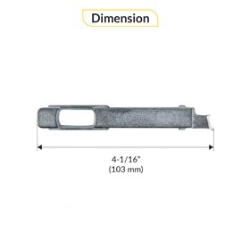 Brixwell Die Cast Finger Latch Set, Zinc Construction, Mill Finish, 4-1/16" Length, Includes Left and Right Hand Latches, Designed for Sliding Window and Door Applications