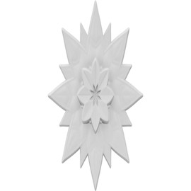 Ekena Millwork ROSC050X100PAXUF 5" W x 10" H x 7/8" P Large Jumbo Paxton Rosette, White