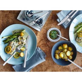 WMF Linum Kuchengabel 15,9 cm, Cromargan protect Edelstahl mattiert, kratzbeständig, spülmaschinenfest