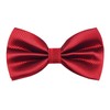 Alizeal Mens Solid Mini Squares Formal Banded Bow Ties (Wine