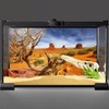 AWERT 72x24 inches Reptile Habitat Background Orange Desert Terrarium Background