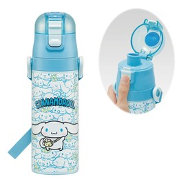 Skater SDC4-A Children's Stainless Steel Water Bottle, Direct Drinking 16.5 fl oz (470 ml), Cinnamoroll, Sanrio, Children-friendly, Lightweight, Cold Insulated, Sports Bottle, Cute, For Kids